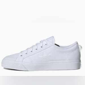 Adidas White Canvas Sneakers